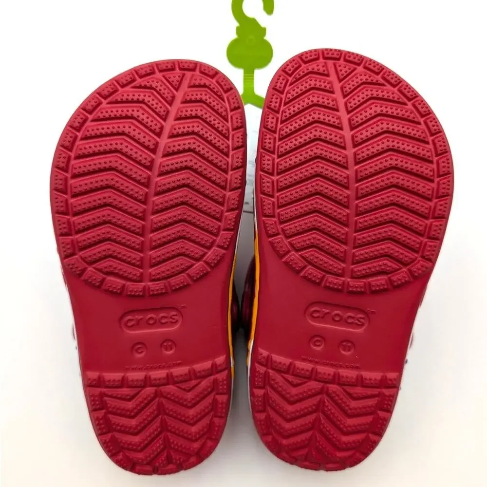 Crocs Bayaband Paint Splash Clog Shoes Closed Toe Kids' Red Size US11 EU28.5